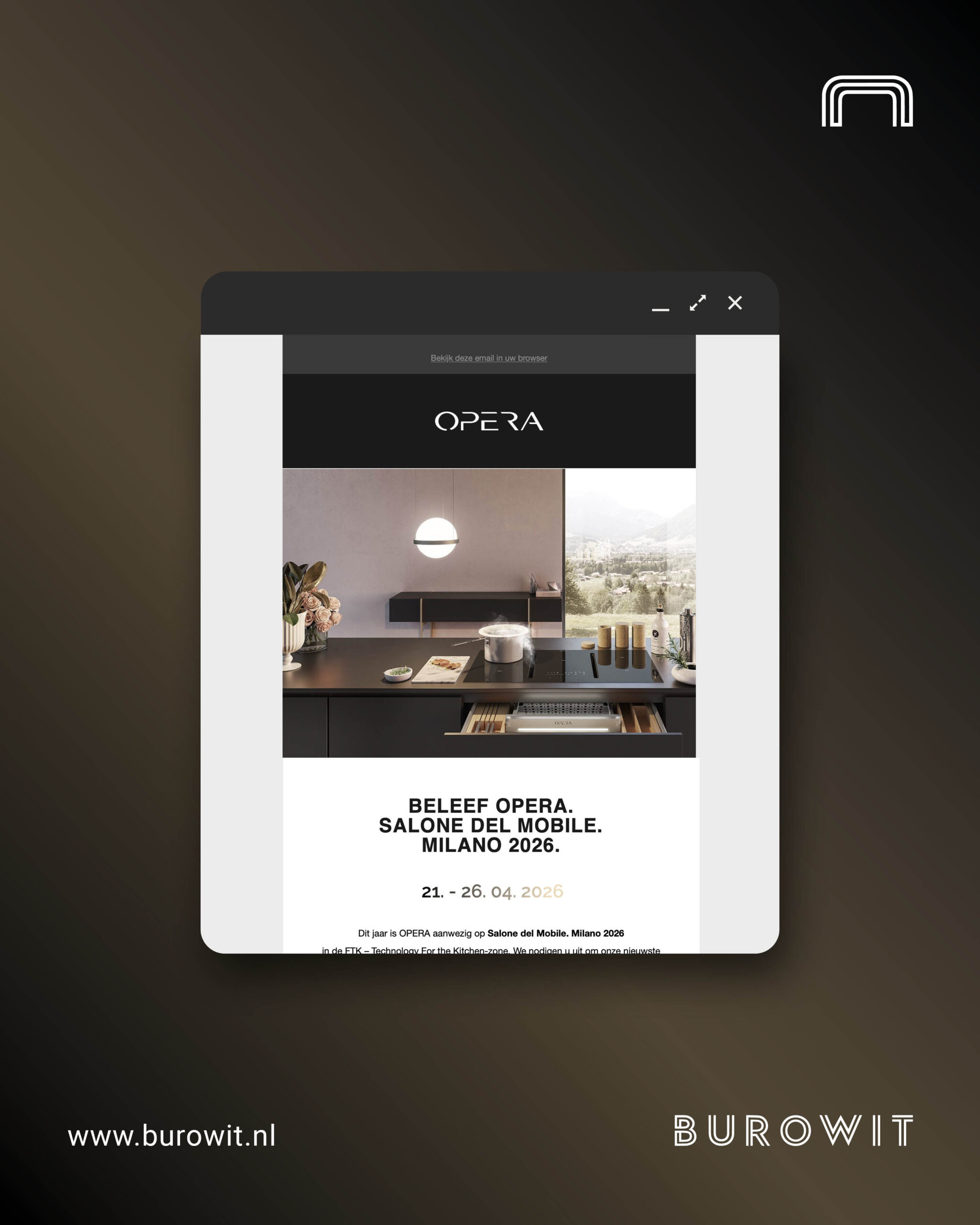 Burowit verzorgt nieuwsbrief, banners en advertenties voor OPERA